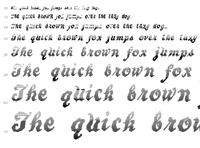 Beware The Neighboors Shadow font waterfall
